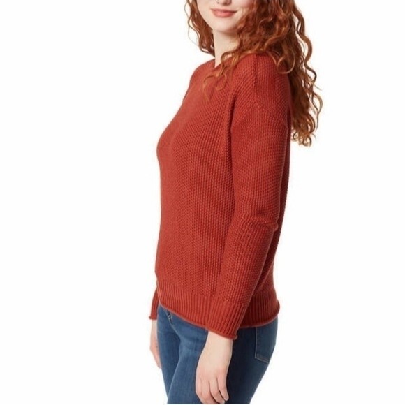 Jessica Simpson Orange Knit Sweater Size Small - Picture 2 of 10